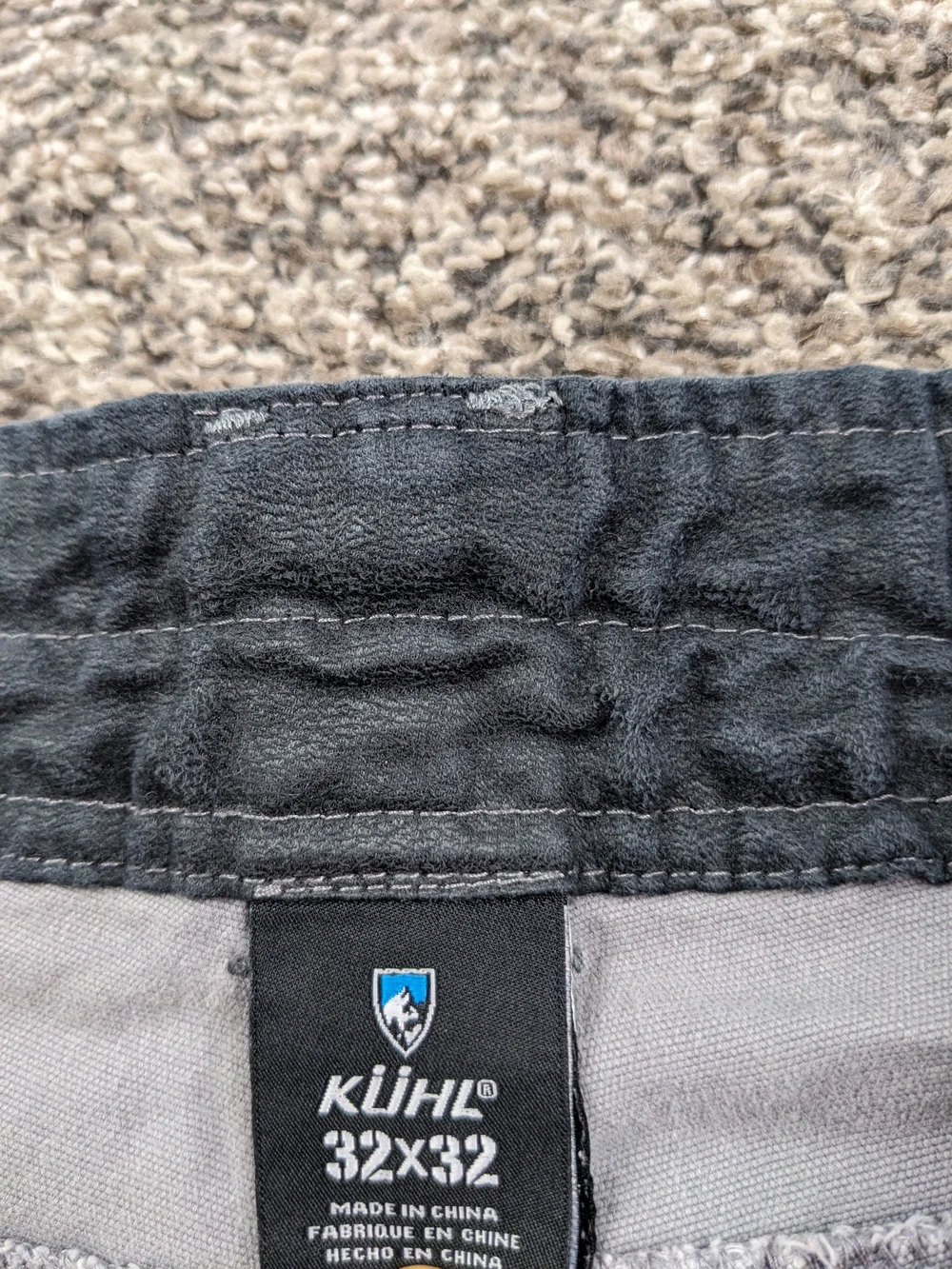 Kuhl Pants Kanvas Jean Patina Dye Stretch Hiking Gray Mens 32x30 5114